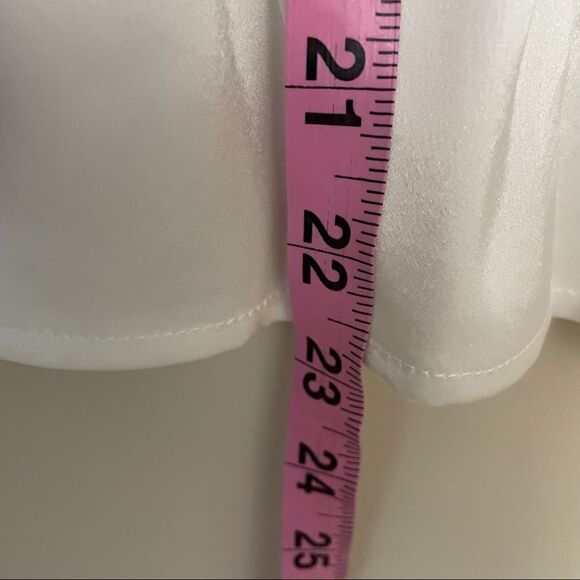 DAVID LERNER FLOUNCY PEPLUM LS BLOUSE WHITE SZ M - Picture 7 of 7